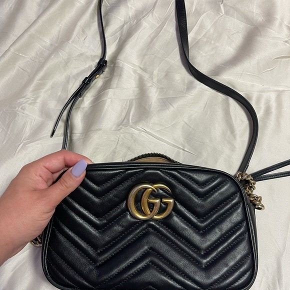 Gucci | Bags | Gucci Marmount Gg Small Blk Matelass Cross Body | Poshmark